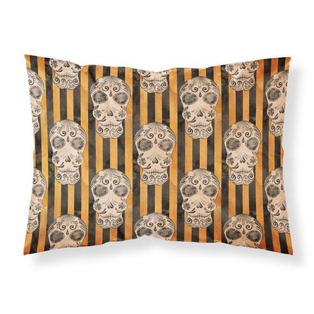 CAROLINES TREASURES Carolines Treasures BB7527PILLOWCASE Watecolor Halloween Day of the Dead Head Fabric Standard Pillowcase BB7527PILLOWCASE